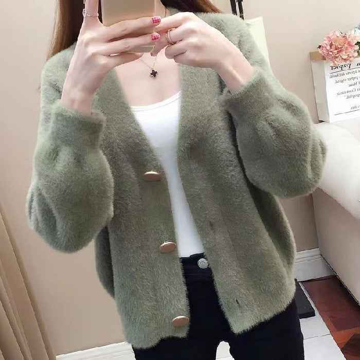 Fashionable Knitted Short Loose Outer Tops Women - VEX CLUB HOUSE