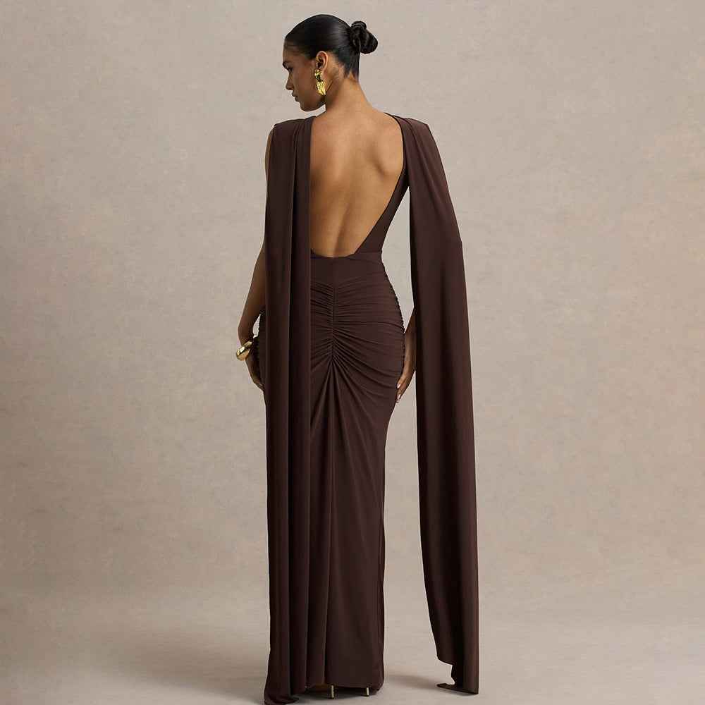 Sexy, Figure-hugging Backless Dress With Fluttering Ribbons - VEX CLUB HOUSE