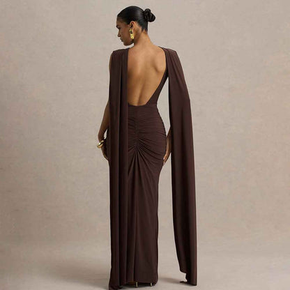 Sexy, Figure-hugging Backless Dress With Fluttering Ribbons - VEX CLUB HOUSE