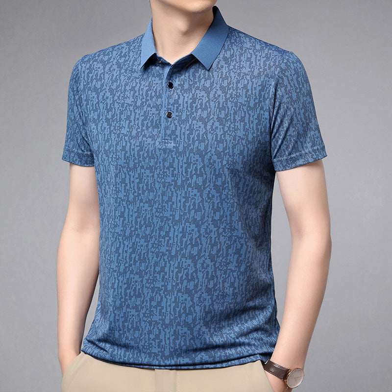 Summer Men's Thin Business Lapel Polo Shirt Short Sleeve - VEX CLUB HOUSE
