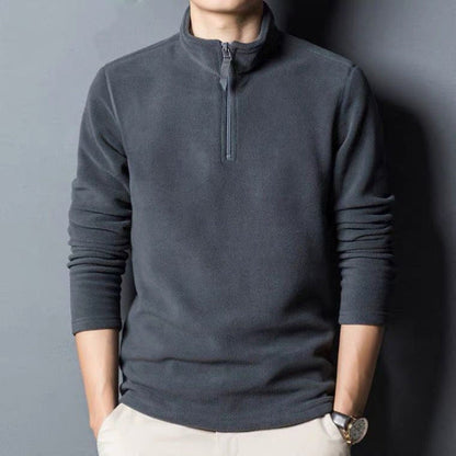 Men's Long-sleeve Mock-neck Fleece Hoodie With Zipperversatile For Winter - VEX CLUB HOUSE