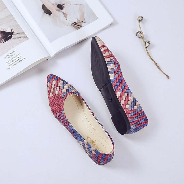 Light Color Shallow Mouth Pointed Flat Pumps Slip-on Gommino - VEX CLUB HOUSE
