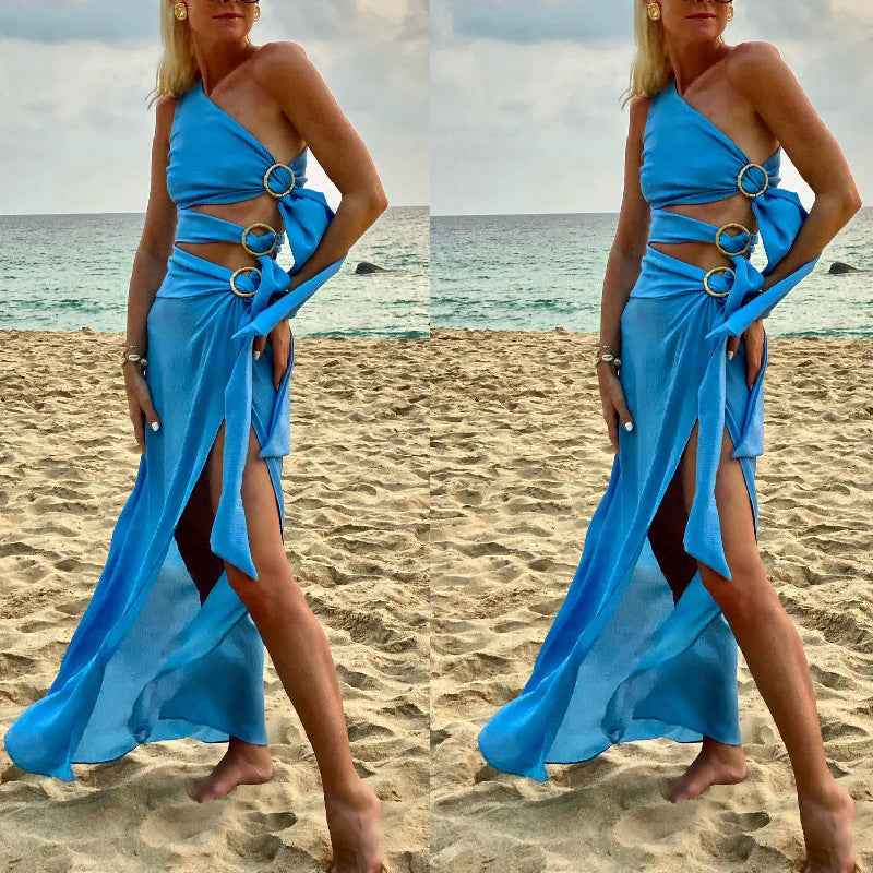 Womens Fashionable And Sexy Strapless Sleeveless Dress - VEX CLUB HOUSE