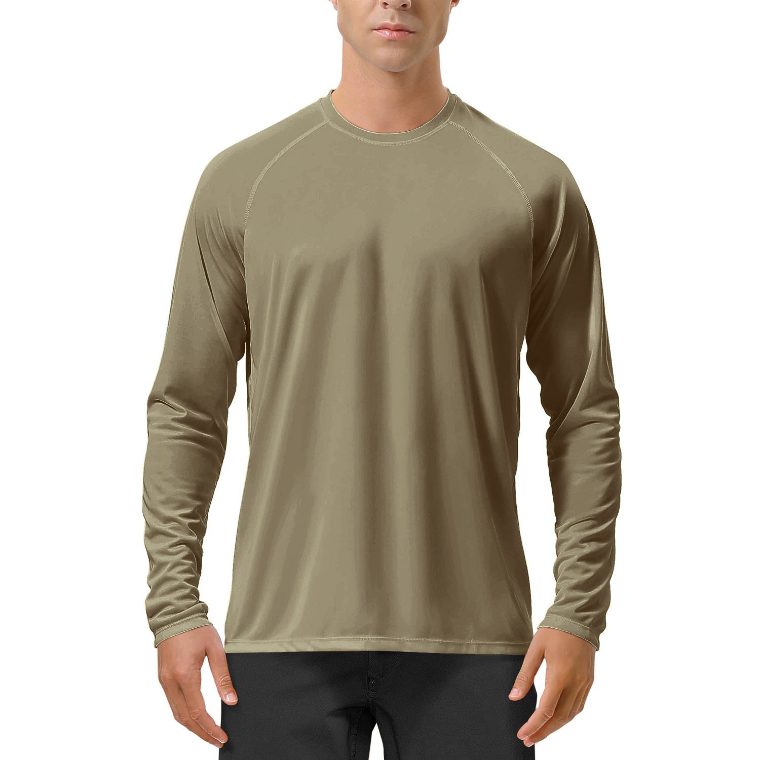 Quick-drying Solid Color Round Neck Sports Training Stretch Sun Protection Long Sleeve - VEX CLUB HOUSE
