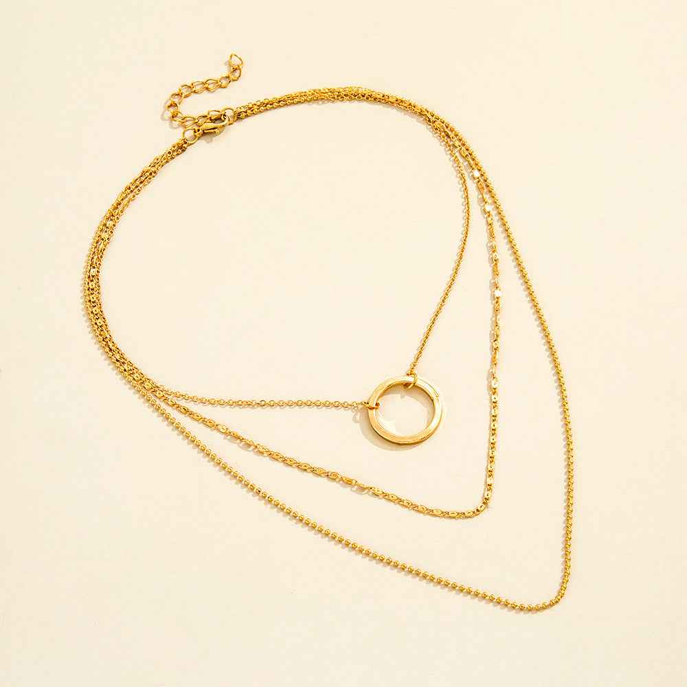 Circle Necklace Clavicle Chain Necklace Women - VEX CLUB HOUSE