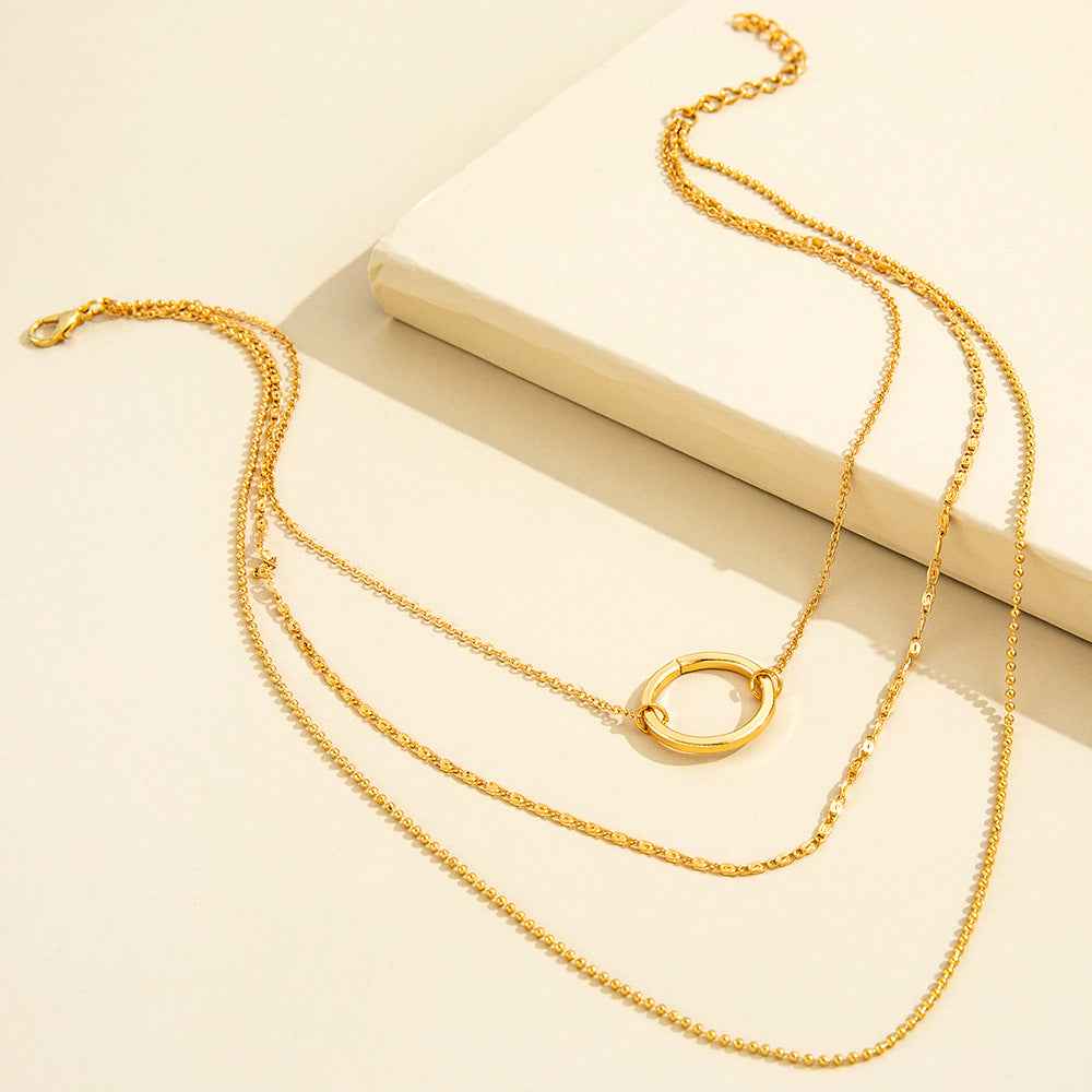 Circle Necklace Clavicle Chain Necklace Women - VEX CLUB HOUSE