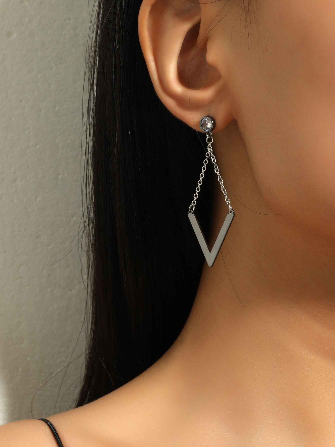 Zircon Earrings Simple Personality Long Elegant Earrings Women - VEX CLUB HOUSE