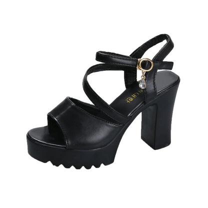 Fish mouth plus size high heel sandals - VEX CLUB HOUSE