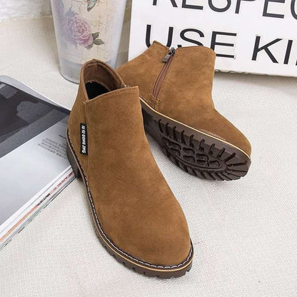New Frosted Rough Heel Nude Boots - VEX CLUB HOUSE