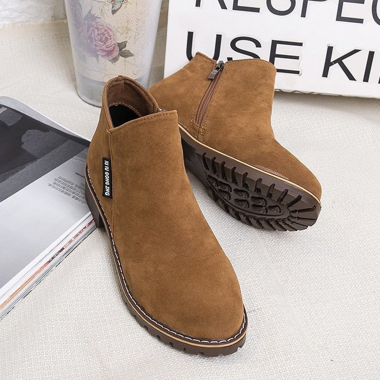 New Frosted Rough Heel Nude Boots - VEX CLUB HOUSE