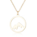 Mountain Pendant Necklace Gold Silver Minimalist Nature Snow Mountain Necklace For Women Men Fashion Adventure Jewelry Gift - VEX CLUB HOUSE