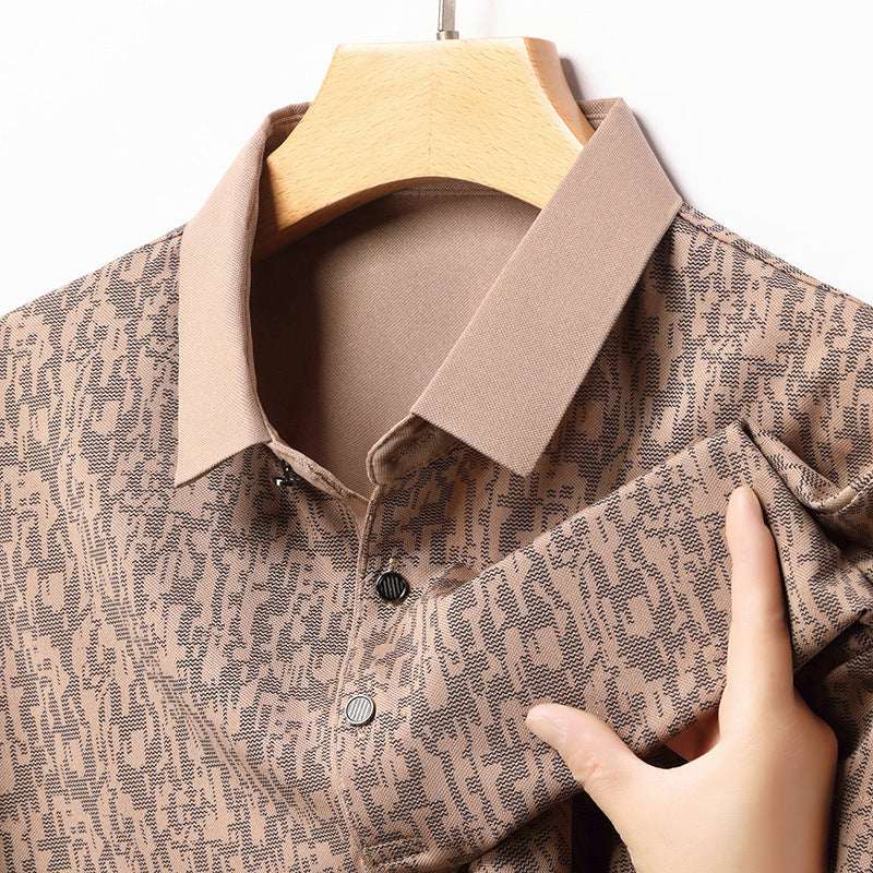 Summer Men's Thin Business Lapel Polo Shirt Short Sleeve - VEX CLUB HOUSE