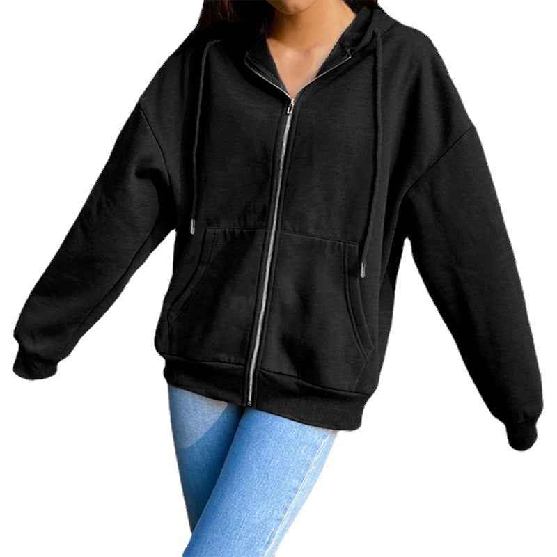 Fashion Women's Loose Street Zip Top - VEX CLUB HOUSE