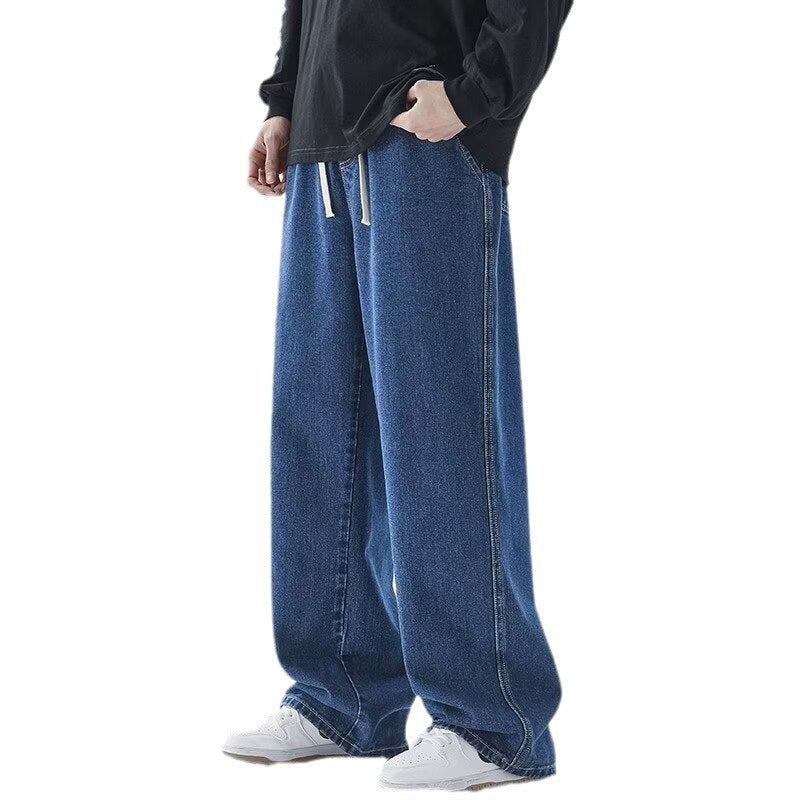 Straight Jeans Men's Spring And Summer Thin High Street Loose Wide Leg Pants - VEX CLUB HOUSE