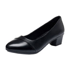 Female Low Heel Soft Bottom Comfortable And Non-slip Fashion Leather Shoes - VEX CLUB HOUSE
