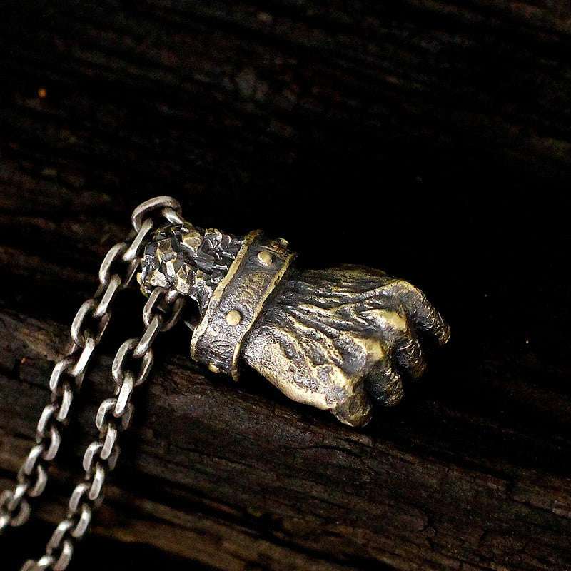 Personality Brave Fist Power Fist Necklace Destiny Wall Breaking Fist Fist Hammering Necklace Men And Women Jewelry - VEX CLUB HOUSE