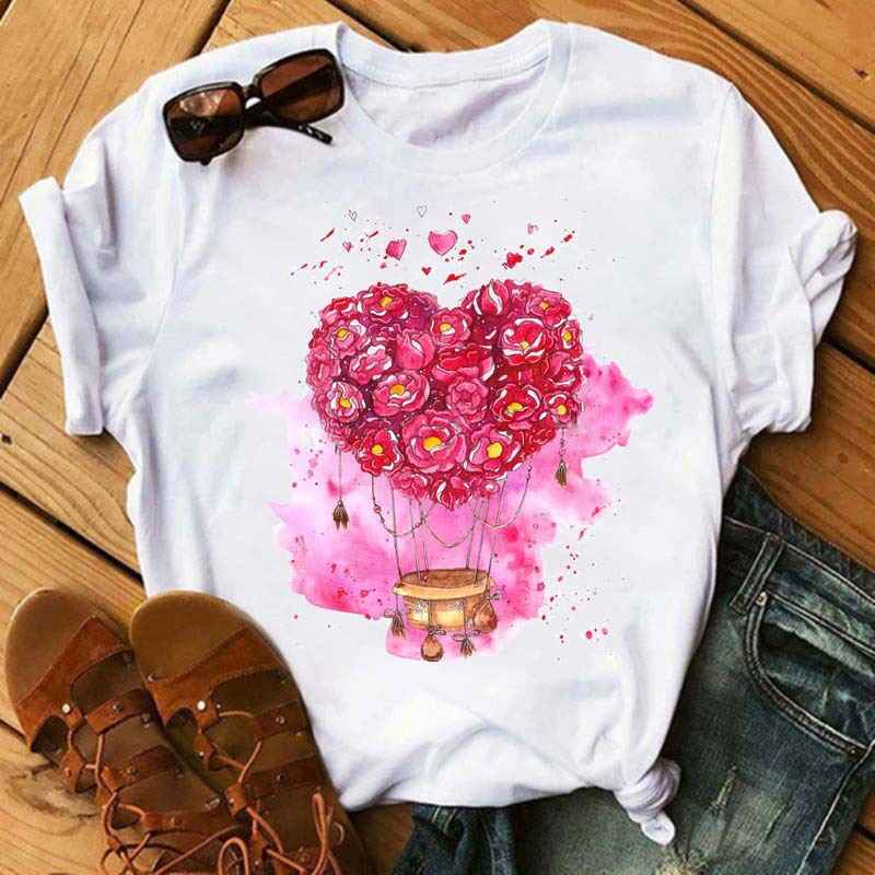 Ice Cream Flower Print Men And Women Couple Short Sleeve - VEX CLUB HOUSE