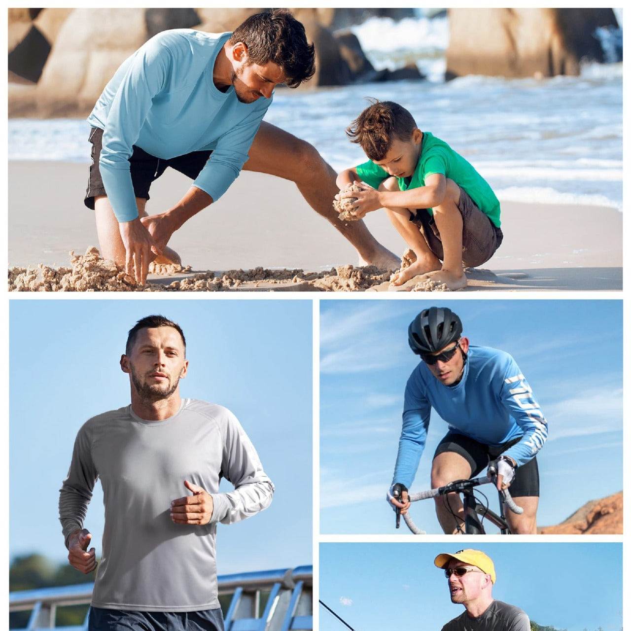 Quick-drying Solid Color Round Neck Sports Training Stretch Sun Protection Long Sleeve - VEX CLUB HOUSE