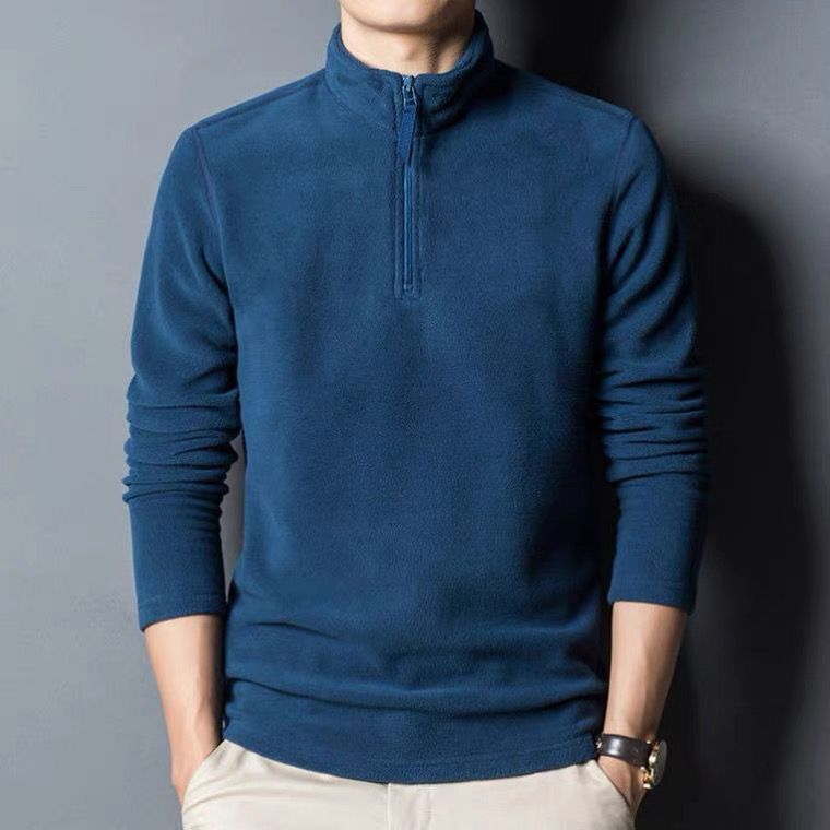 Men's Long-sleeve Mock-neck Fleece Hoodie With Zipperversatile For Winter - VEX CLUB HOUSE