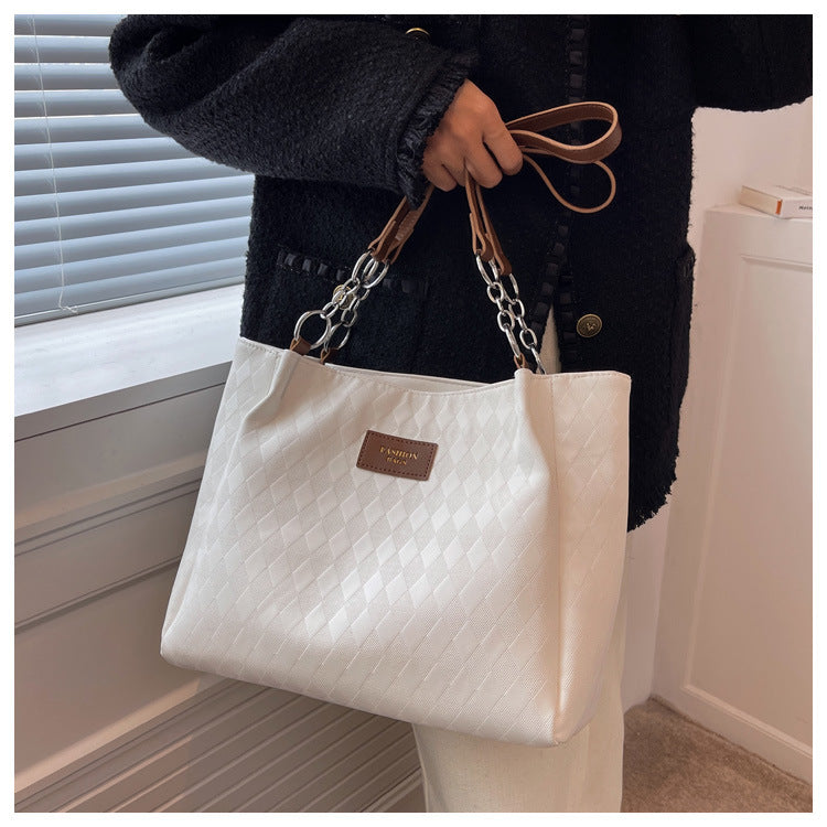 Rhombus Pattern Totes Chain Shoulder Bag Women Shopping Bags - VEX CLUB HOUSE