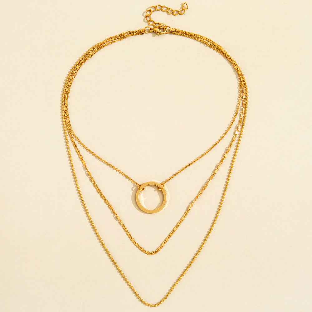 Circle Necklace Clavicle Chain Necklace Women - VEX CLUB HOUSE
