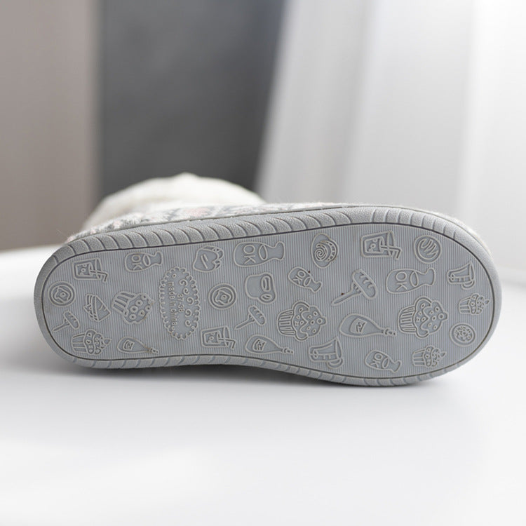 Thickened Warm Soft Sole Non-slip Waterproof Wear-resistant Women's Woolly Shoes - VEX CLUB HOUSE