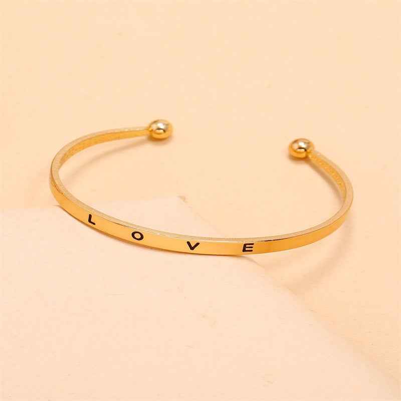 Alloy Opening Love Bracelet Women - VEX CLUB HOUSE