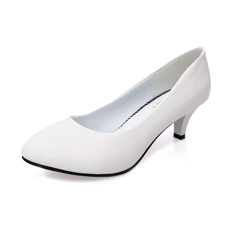 Round Toe Women's Shoes Large Size Thick Heel - VEX CLUB HOUSE