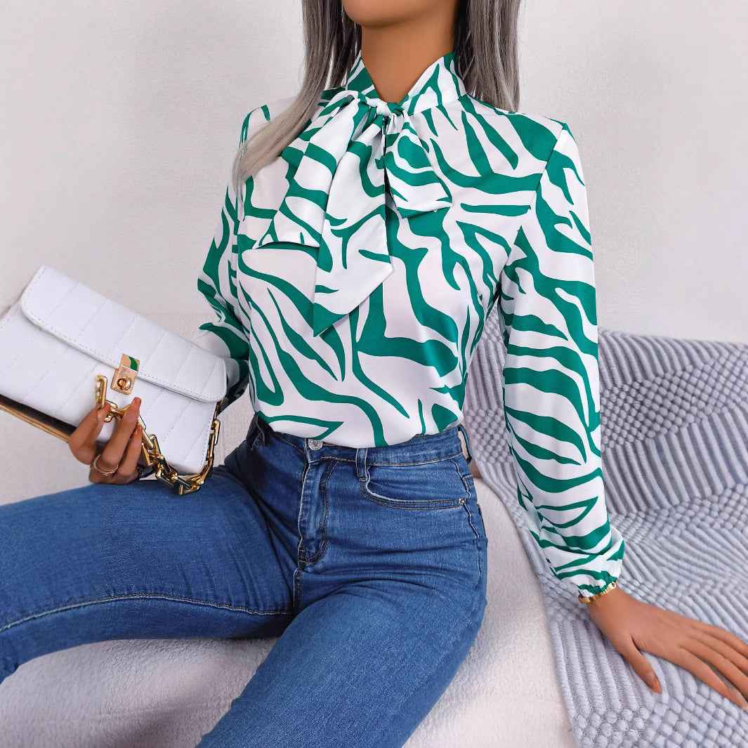 Elegant Contrasting-Color Striped Top For Women - VEX CLUB HOUSE