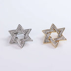European And American Jewelry Custom-Made Six-Pointed Star Brooch Pins For Men V E X C L U B H O U S E