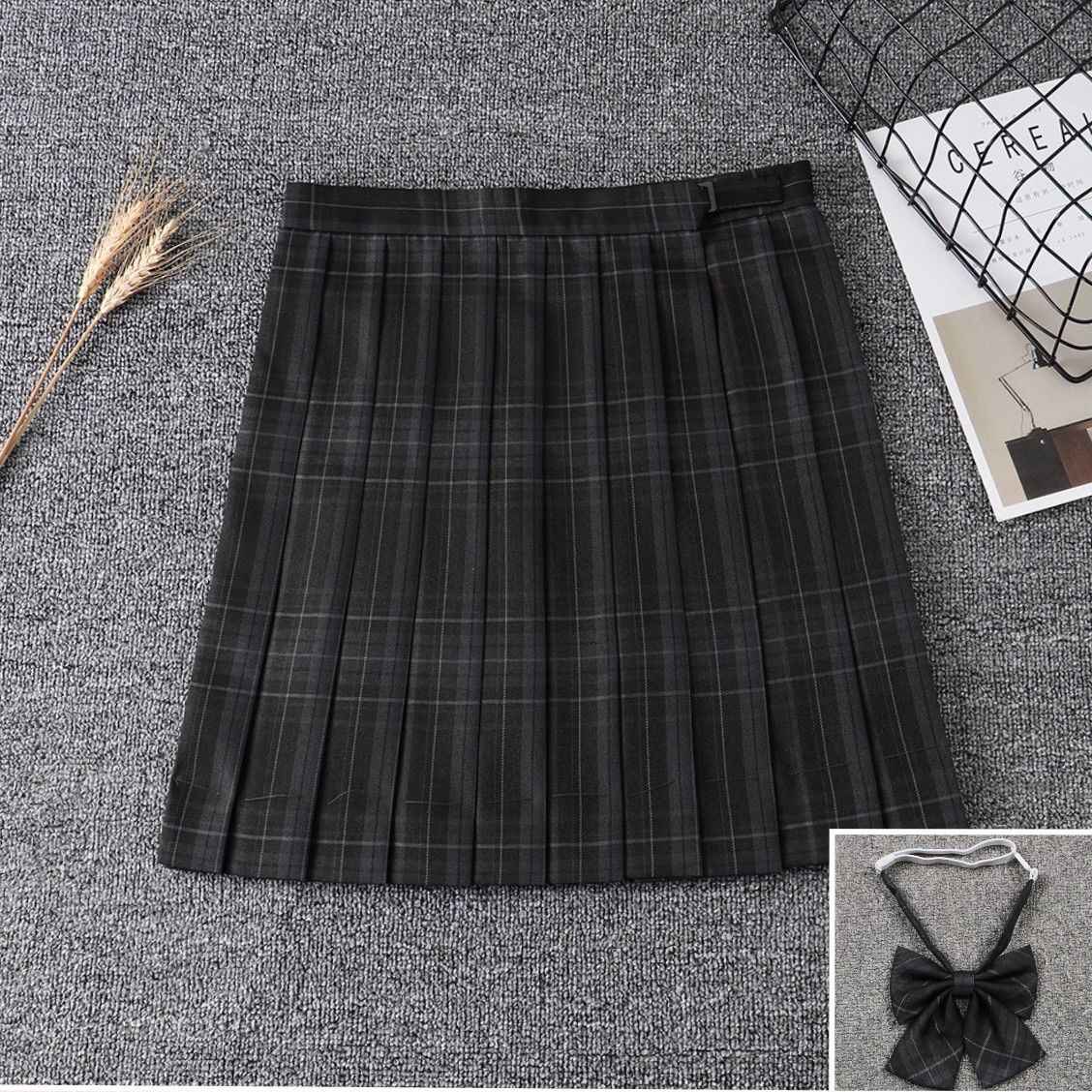 Women's High Waist Plaid Uniform Pleated Skirt - VEX CLUB HOUSE
