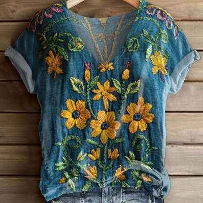 Womens Loose  Casual Top With 3D Digital Print - VEX CLUB HOUSE