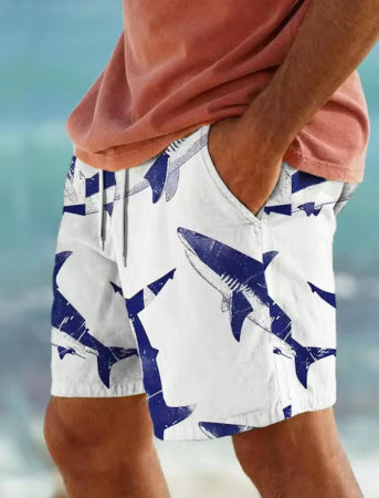 Fashion Personality 3D Shark Printed Beach Shorts Men - VEX CLUB HOUSE