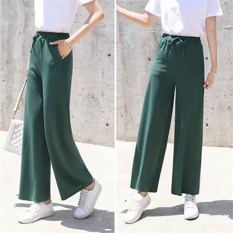 Slacks Knit Thin Pants For Women High Waist - VEX CLUB HOUSE