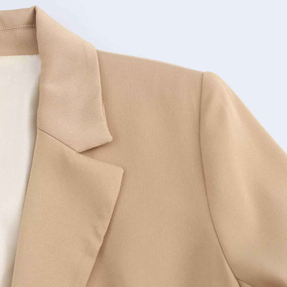 The Casual Long-sleeve Blazer Is Made From A Silk-like Satin Fabric - VEX CLUB HOUSE