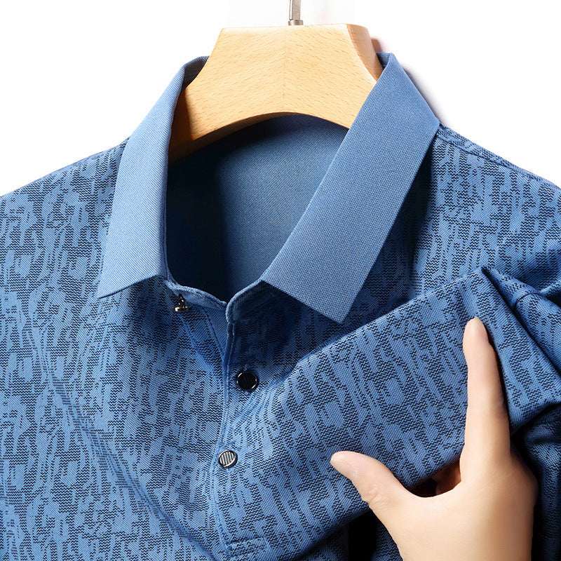 Summer Men's Thin Business Lapel Polo Shirt Short Sleeve - VEX CLUB HOUSE