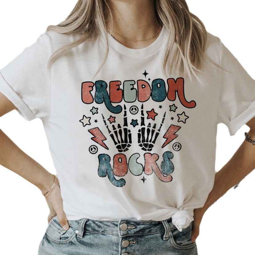 Sweet Cute Letters T-shirt Loose Round Neck - VEX CLUB HOUSE