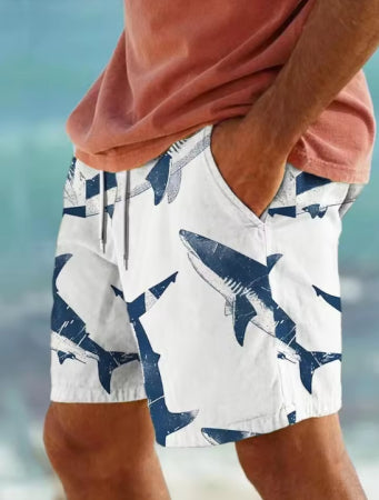 Fashion Personality 3D Shark Printed Beach Shorts Men - VEX CLUB HOUSE