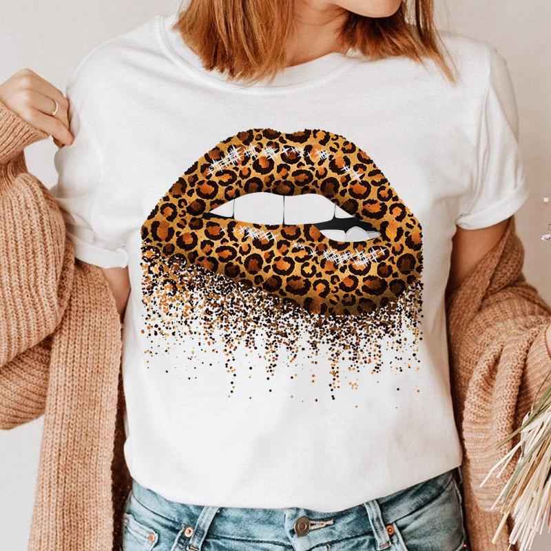 Fashion Printing Creative Color Lip Print Short Sleeve - VEX CLUB HOUSE