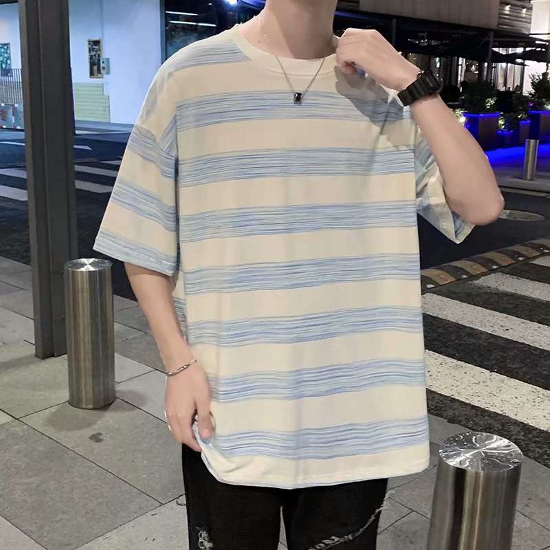 Couple Cotton Striped Short Sleeves - VEX CLUB HOUSE