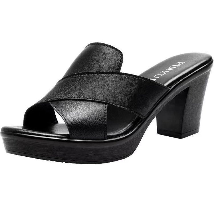 Plus Size Summer Female High Heel Slippers - VEX CLUB HOUSE