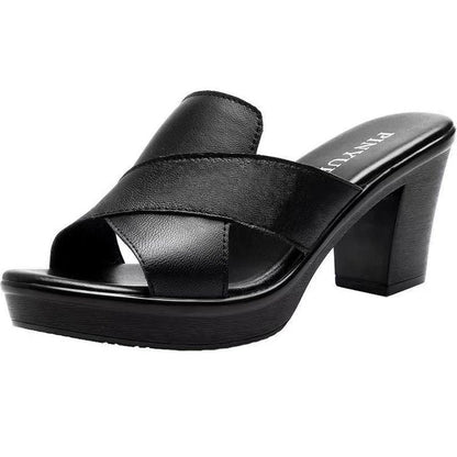 Plus Size Summer Female High Heel Slippers - VEX CLUB HOUSE