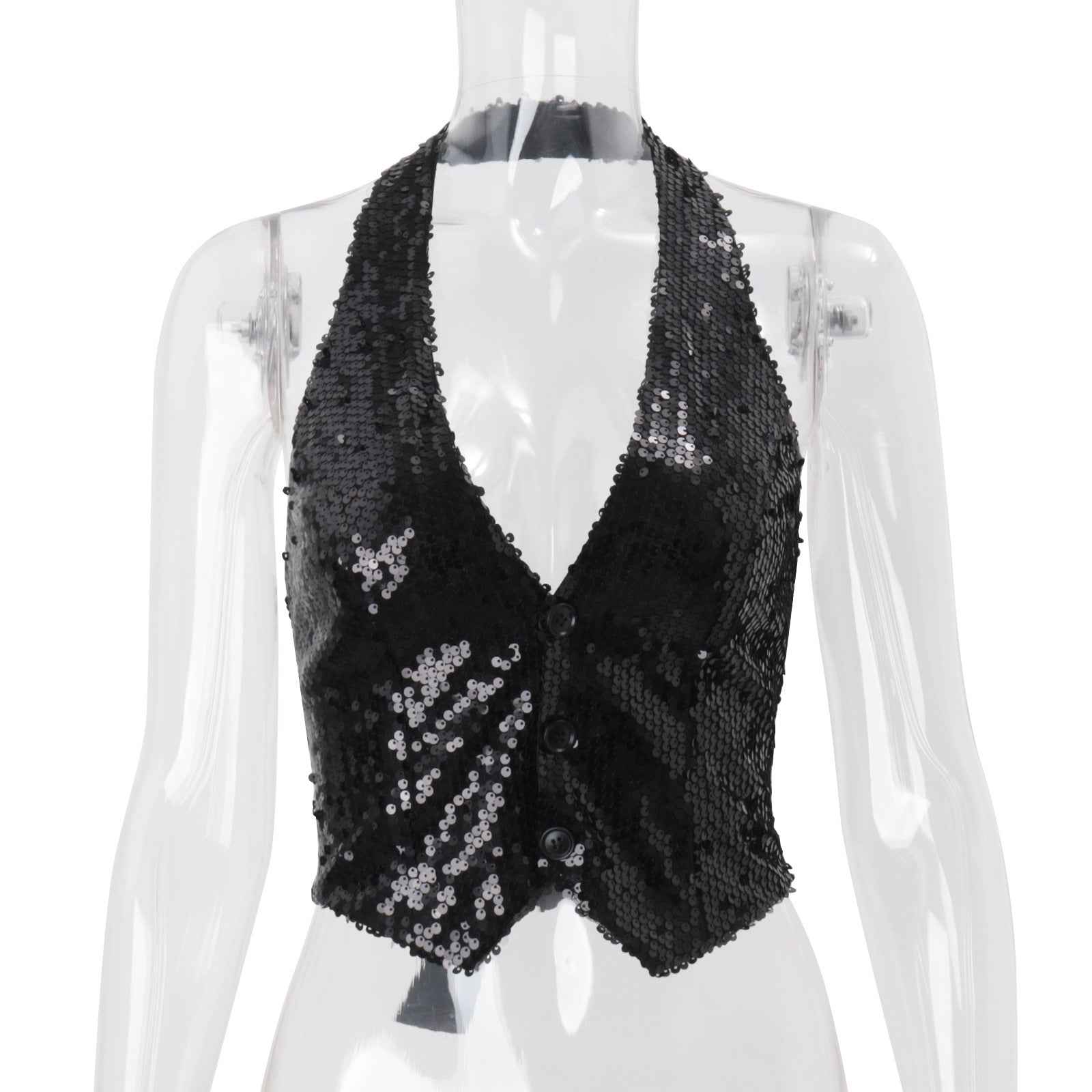 Womens Stylish Sexy Backless Button-up Top - VEX CLUB HOUSE