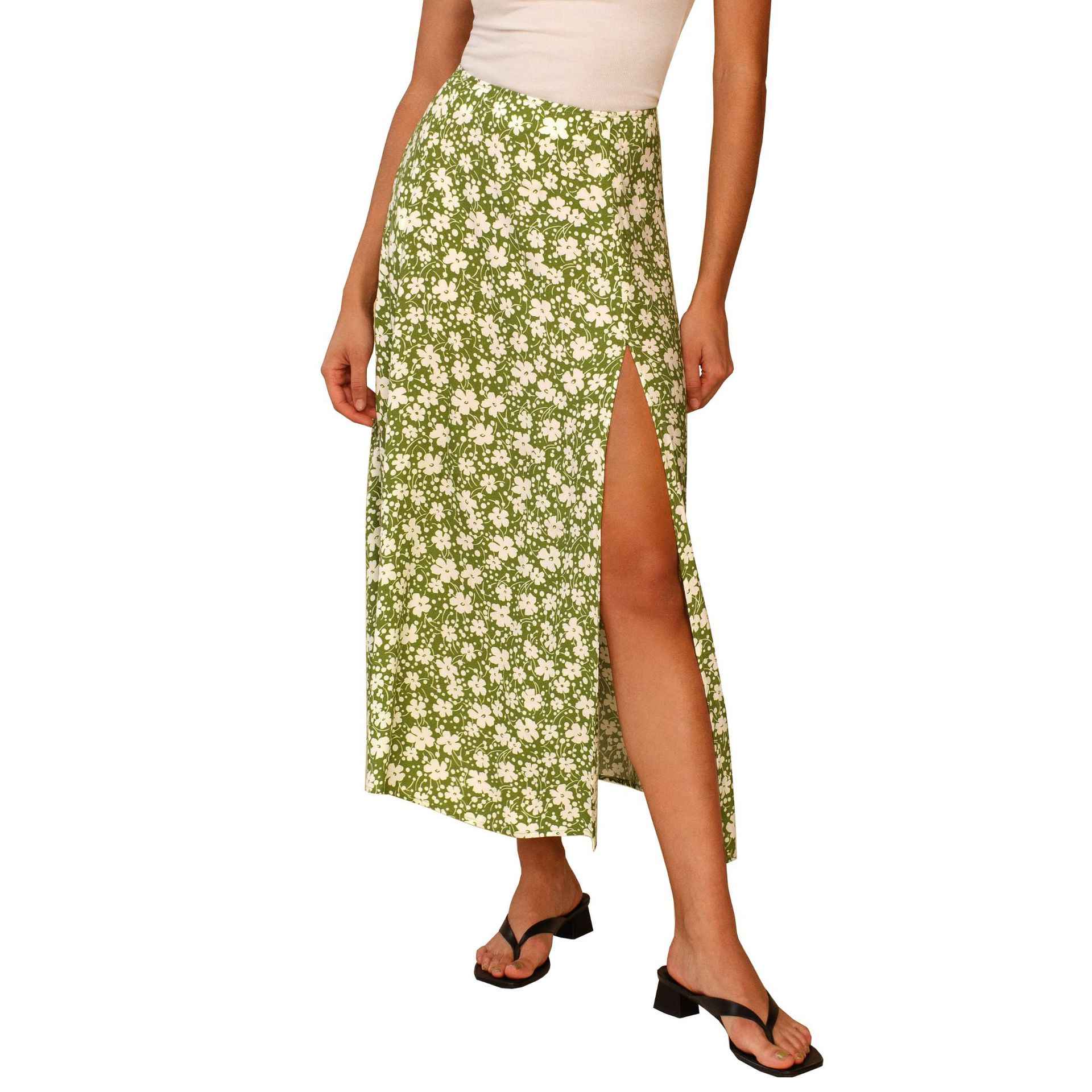 European And American Leopard Print Long Skirt High Waist Slit Hip Skirt - VEX CLUB HOUSE