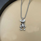 Cute Bear Necklace Fashion Personality Hip-hop Pendant Couple Versatile Fall Winter Sweater Chain Men Women Jewelry - VEX CLUB HOUSE