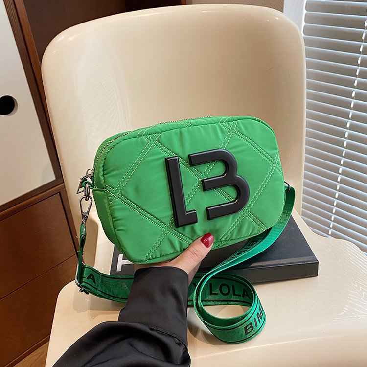 Solid Color Small Square Bags Women Fashion Underarm Bag Rhombic Sewing Shoulder Messenger Bags