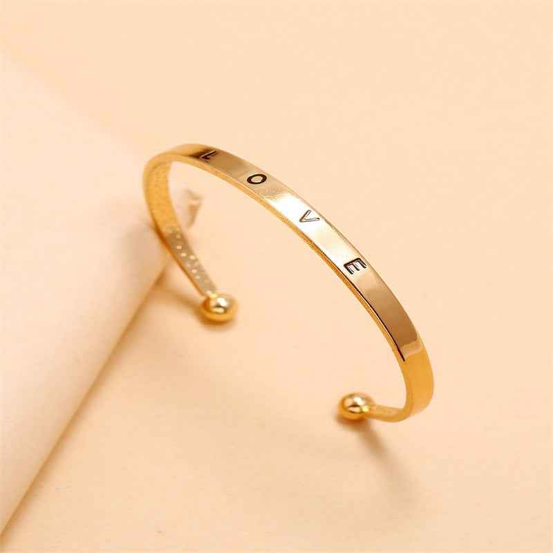 Alloy Opening Love Bracelet Women - VEX CLUB HOUSE