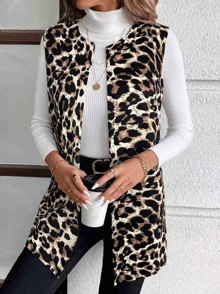 Womens Stylish Casual Leopard-print Jacket - VEX CLUB HOUSE