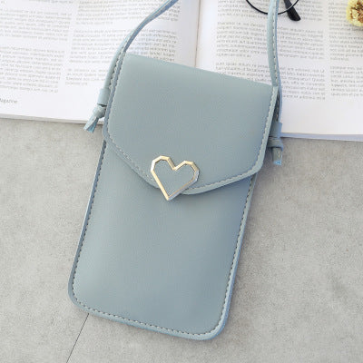 Love Buckle Mobile Phone Bags For Women Transparent Touch Screen Wallet Crossbody Shouder Bags - VEX CLUB HOUSE