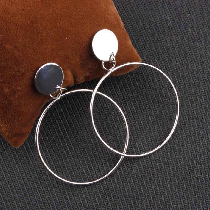 Simple Style Temperament Earrings Japanese And Korean Large Circle Earrings Earrings Earrings Earrings Women - VEX CLUB HOUSE